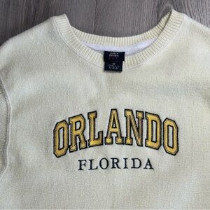 Vintage Orlando Florida Sweatshirt Mens Medium White Isaacs Designs USA Made
